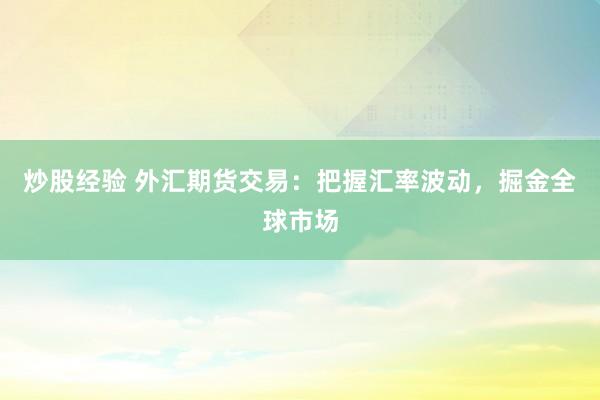炒股经验 外汇期货交易：把握汇率波动，掘金全球市场