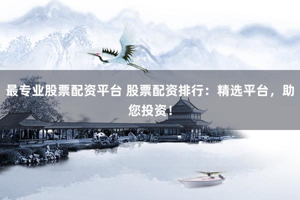 最专业股票配资平台 股票配资排行：精选平台，助您投资！