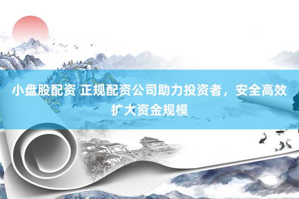 小盘股配资 正规配资公司助力投资者，安全高效扩大资金规模