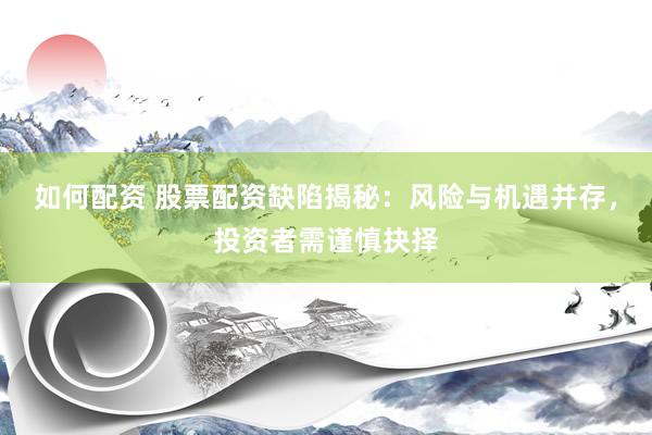 如何配资 股票配资缺陷揭秘：风险与机遇并存，投资者需谨慎抉择