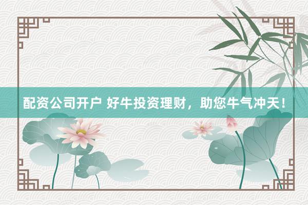 配资公司开户 好牛投资理财，助您牛气冲天！