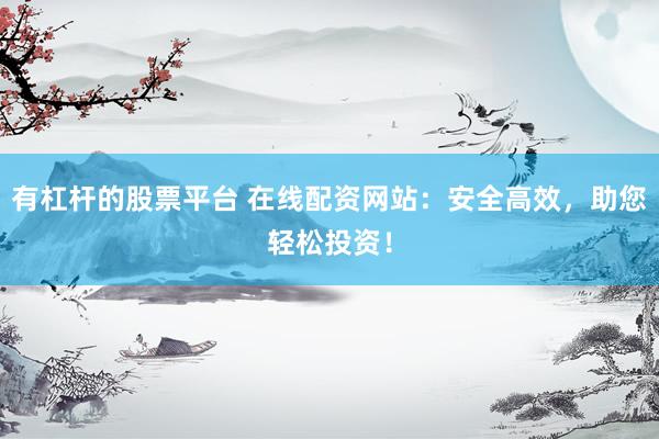 有杠杆的股票平台 在线配资网站：安全高效，助您轻松投资！