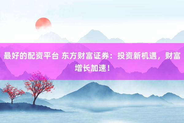 最好的配资平台 东方财富证券：投资新机遇，财富增长加速！