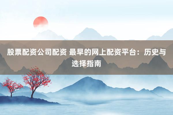 股票配资公司配资 最早的网上配资平台:历史与选择指南