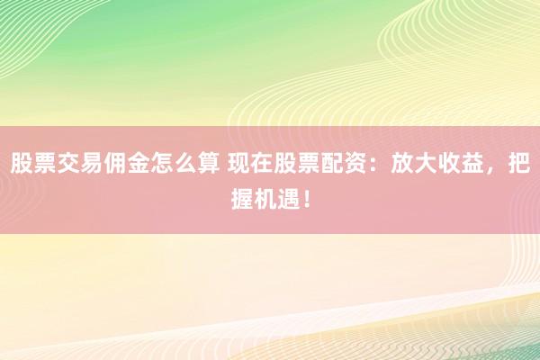 股票交易佣金怎么算 现在股票配资:放大收益,把握机遇!