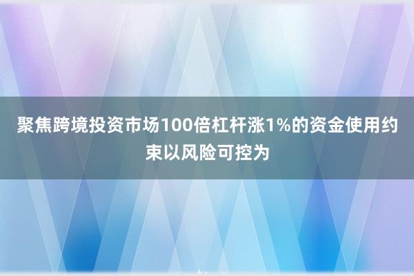 聚焦跨境投资市场100倍杠杆涨1%的资金使用约束以风险可控为