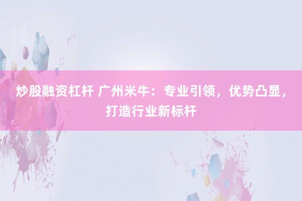 炒股融资杠杆 广州米牛：专业引领，优势凸显，打造行业新标杆